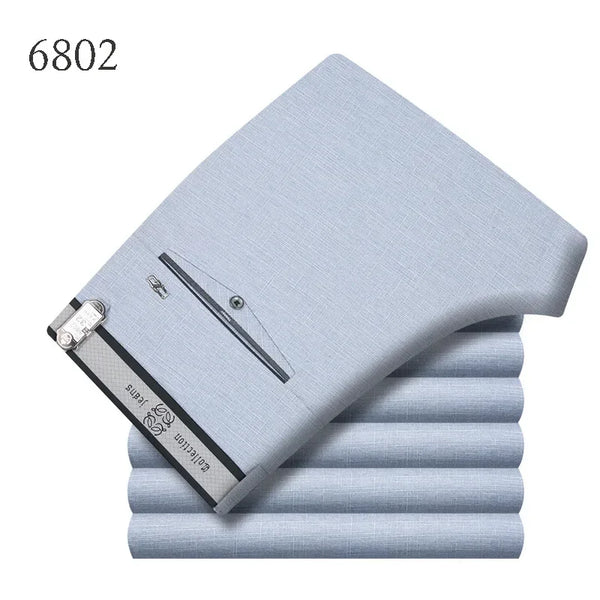 Classic men's dress pants in premium cotton, perfect for business and casual wear with a sleek straight leg design.