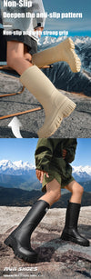 Chic waterproof women's ankle rain boots with non-slip outsole, perfect for rainy days and outdoor events.