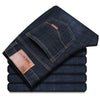 Classic fit denim jeans for men with zipper fly and flexible comfort perfect for active lifestyles