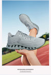 Cushioned athletic footwear designed for uneven surfaces and challenging trails