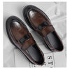 Comfortable slip-on dress loafers with easy-to-clean material.