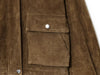Chic women's leather jacket with button closure, lapel collar, and short length for stylish urban fashion and versatility.