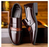 Stylish brown leather Oxford shoes with durable rubber outsole.