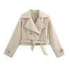 Sophisticated beige outerwear coat in heritage-inspired design