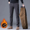 Classic corduroy pants with cozy fleece interior and comfortable stretch fabric