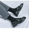Durable and stylish black oxfords for professional occasions.
