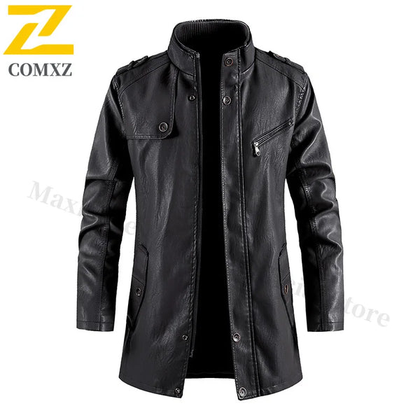 Men's waterproof trench coat in neutral color, perfect for business casual style and urban commuting in spring and fall.