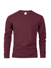 Men's long sleeve casual t-shirt in solid black, breathable polyester, O-neck, quick-drying, perfect for active or casual wea