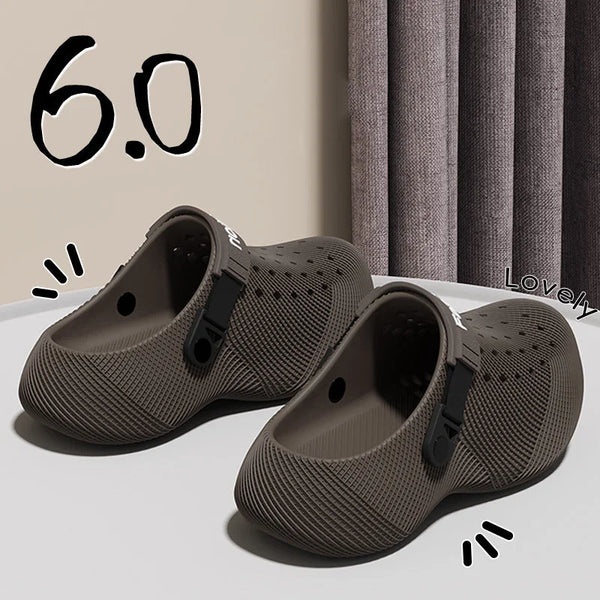 Men's elevated sandals with sculptural platform design and easy slip-on fit