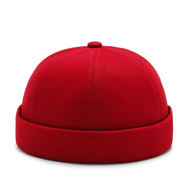 Adjustable streetwear docker cap with classic skullcap construction