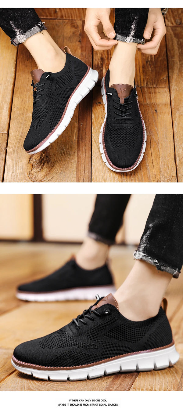 Breathable mesh footwear offering stability without restricting mobility