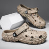 Lightweight men's slides with impact-absorbing insole and stable traction