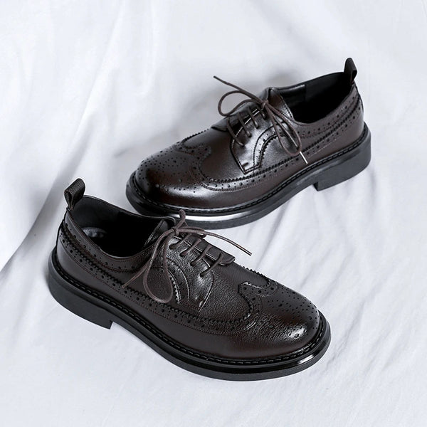 Durable rubber outsole on stylish men's dress shoes.