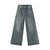 Wide leg denim jeans in washed blue with authentic vintage character