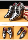 Elegant floral men's Oxford shoes perfect for business events.