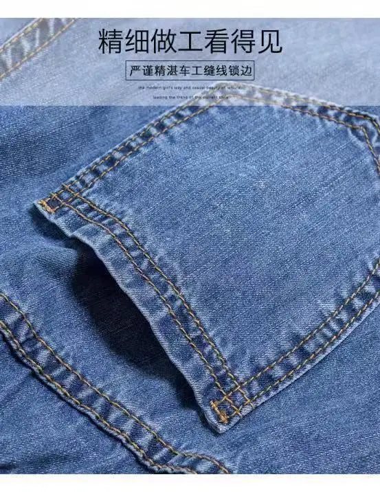 Women's high-waist calf-length jeans in relaxed harem style with stretch fabric