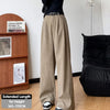 Chic high-waist corduroy wide-leg pants for women, perfect for autumn fashion and casual office wear, machine washable.
