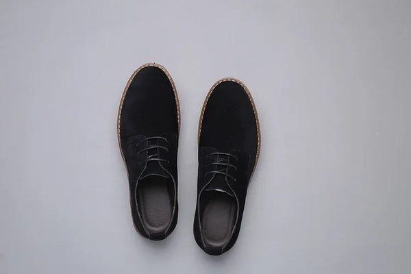 Durable PVC lining in elegant lace-up shoes.