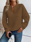Breathable knit hoodie with feminine deep V-neckline