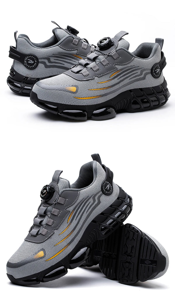 Steel Guard work boots with cotton lining and low heel design for warehouse workers