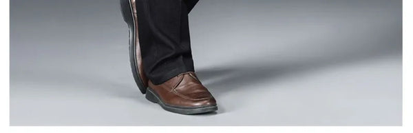 Versatile straight leg trousers transitioning from office to evening wear