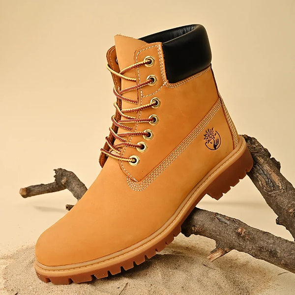 Rugged Trailblazer Boots with waterproof features, ideal for unpredictable weather conditions.