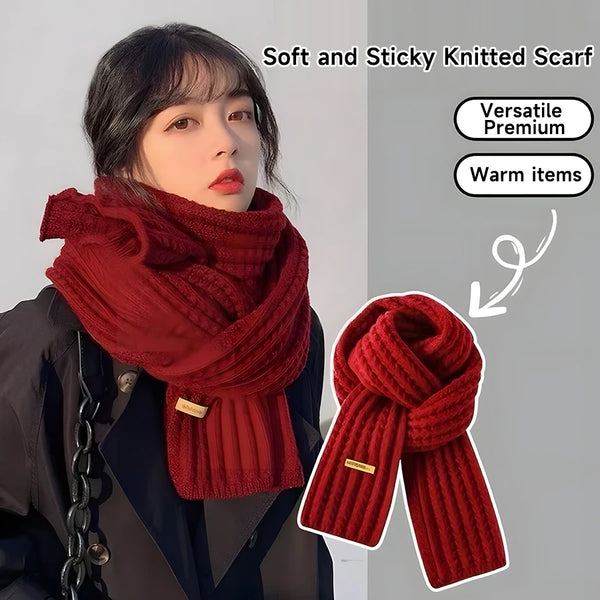 Warm knit scarf in a timeless design, suitable for both men and women.
