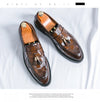 Timeless black slip-on shoes for sophisticated men's style.