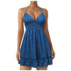 Summer sundress in bohemian floral pattern with high-stretch comfort fit