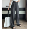 Effortless elegance trousers featuring premium polyester blend fabric and wide leg cut