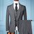 Men's suit set in light gray, suitable for spring weddings and events.