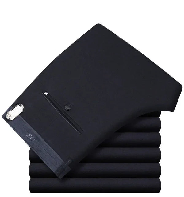 Classic men's dress pants in premium cotton, perfect for business and casual wear with a sleek straight leg design.