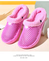 Back view of cotton clogs showing heel construction