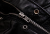 Motorcycle jacket look with Tcyeek's genuine leather design.