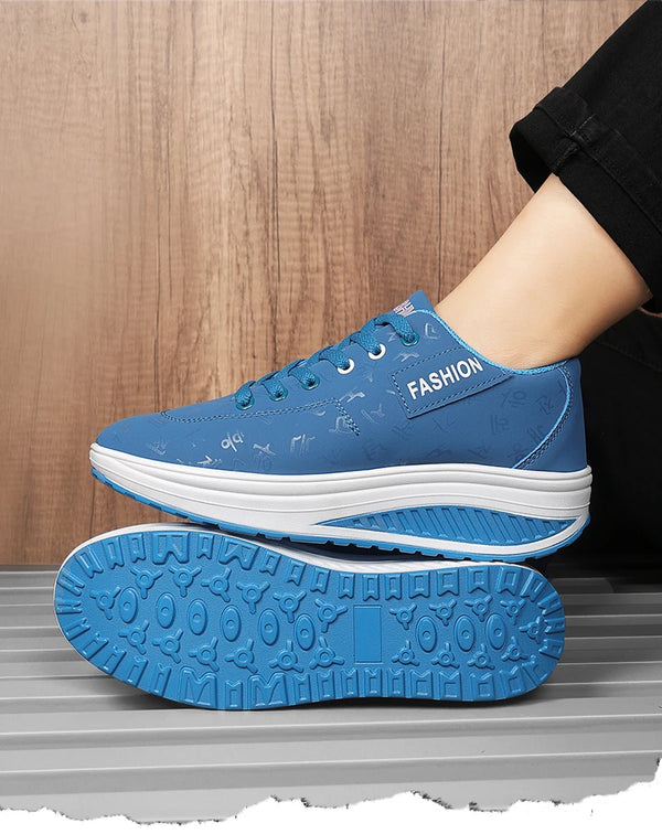 Casual platform sneakers showing chunky sole construction detail