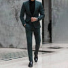 Stylish men's 2-piece suit in premium polyester and wool blend, perfect for daily wear, office, and formal events.