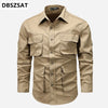 Men's Outdoor Cotton Casual Multi-Pocket Shirt