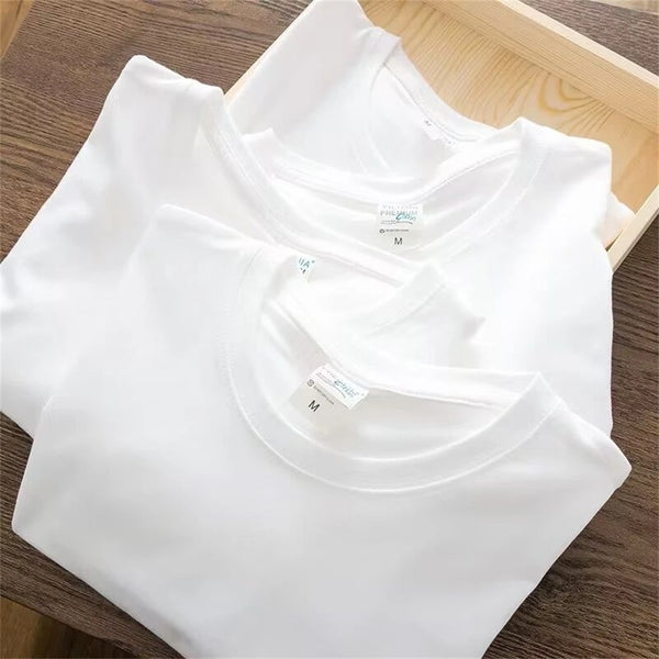 Classic Cotton Tee for men and women in solid color, breathable, moisture-wicking, perfect for casual wear and everyday comfo