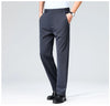 Summer suit pants with straight silhouette and moisture-wicking fabric