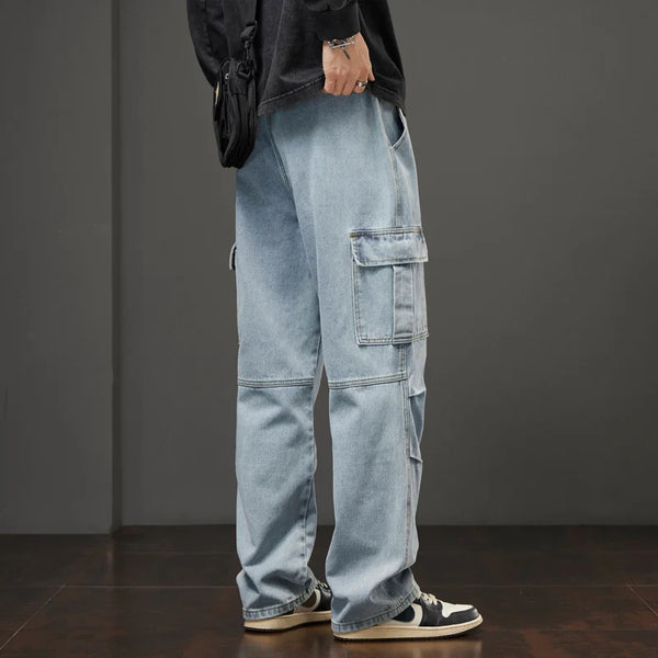 Men's stylish jeans featuring a classic design for versatile autumn outfits.