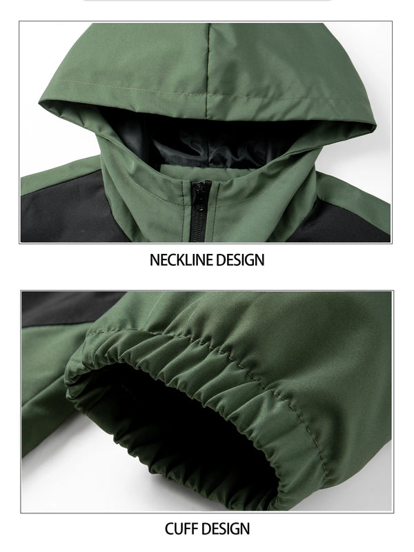 Men's hooded windproof jacket for outdoor sports, lightweight, breathable, and perfect for autumn and winter adventures.