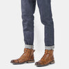Versatile men's boots featuring side zipper and premium leather upper