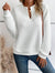 Cozy deep V-neck pullover with relaxed comfortable silhouette
