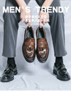 Cushioned insole for all-day comfort in men's formal oxfords.