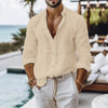 Casual cotton linen shirt for men with relaxed drape and soft texture ideal for everyday wear
