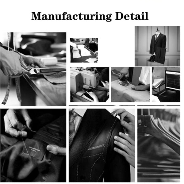 Side view of the boy's formal wear, emphasizing the tailored fit and style.