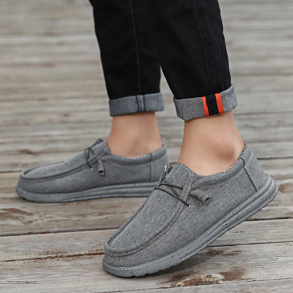 Slip-on loafers for men with breathable construction and classic look
