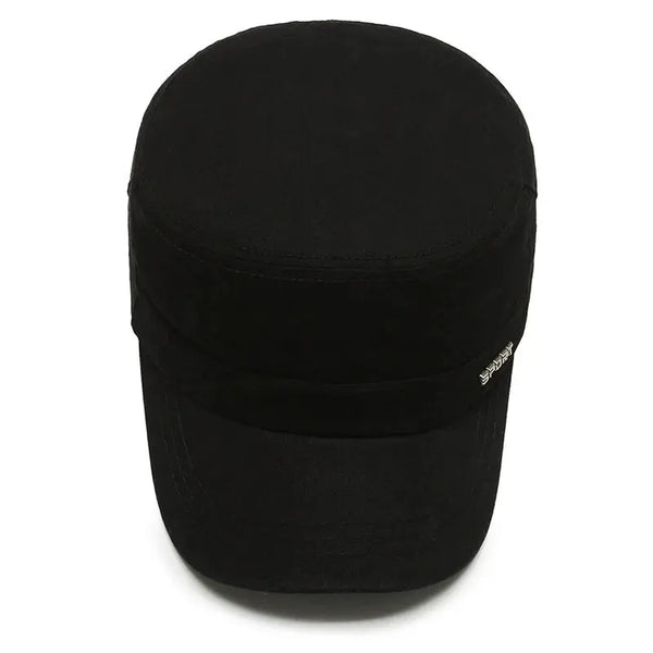 Dark gray men's military cap featuring a sleek design.