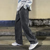 Black wide-leg jeans for men with relaxed fit and contemporary silhouette