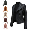Women's Slim Fit PU Leather Motorcycle Jacket